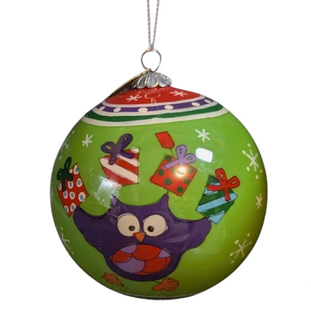 Pier 1 Li Bien 2014 Boxed Vintage Collectors Owl Ornament